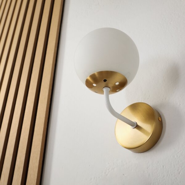 Brilagi - Nástěnná lampa MALIVA 1xE14/15W/230V zlatá/bílá