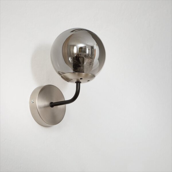 Brilagi - Nástěnná lampa MALIVA 1xE14/15W/230V matný chrom/kouřová