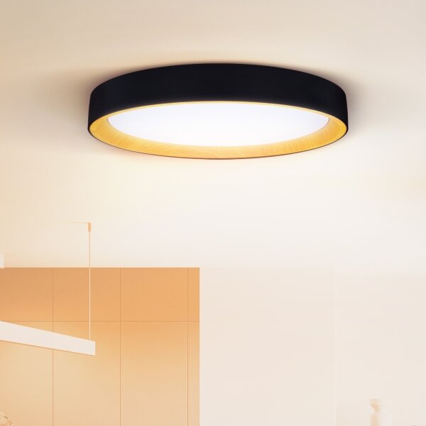 Brilagi - LED Stmívat. stropní svítidlo LARIOS LED/72W/230V černá pr. 59 cm + DO