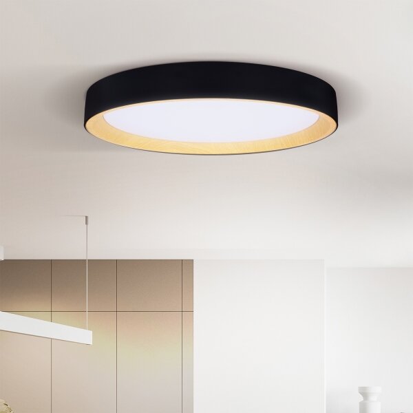 Brilagi - LED Stmívat. stropní svítidlo LARIOS LED/72W/230V černá pr. 59 cm + DO