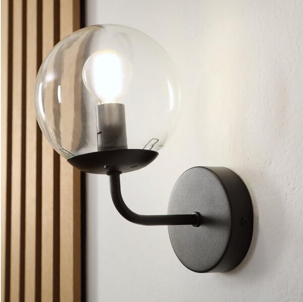 Brilagi - Nástěnná lampa MALIVA 1xE14/15W/230V černá/čirá
