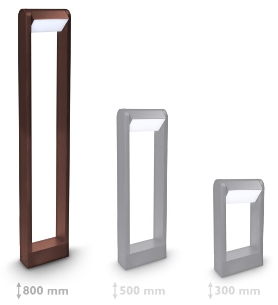 Brilagi - LED Venkovní lampa CROTONE LED/7W/230V hnědá IP54 80 cm