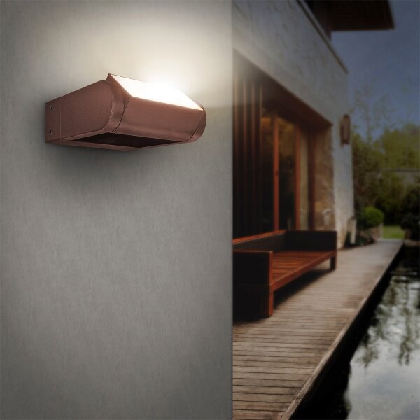 Brilagi - LED Venkovní nástěnné svítidlo CROTONE LED/7W/230V hnědá IP54