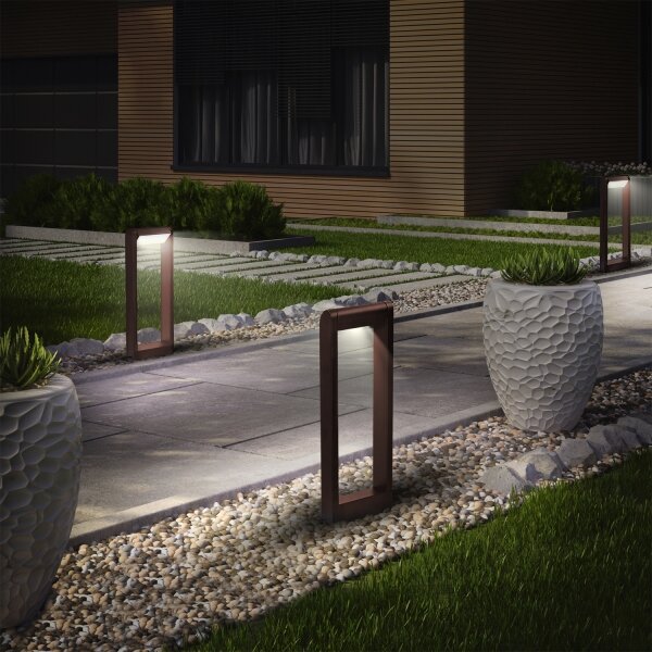 Brilagi - LED Venkovní lampa CROTONE LED/7W/230V hnědá IP54 50 cm