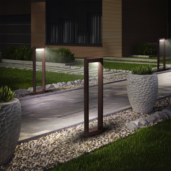 Brilagi - LED Venkovní lampa CROTONE LED/7W/230V hnědá IP54 80 cm