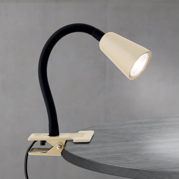 Orion - Flexibilní stolní lampa s klipem DOTTY 1xGU10/10W/230V béžová/černá