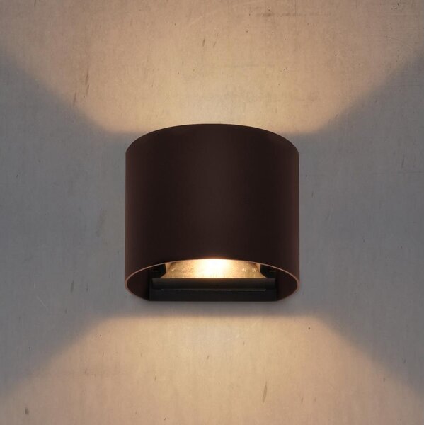 Brilagi - LED Venkovní nástěnné svítidlo RONDO LED/6W/230V hnědá IP54