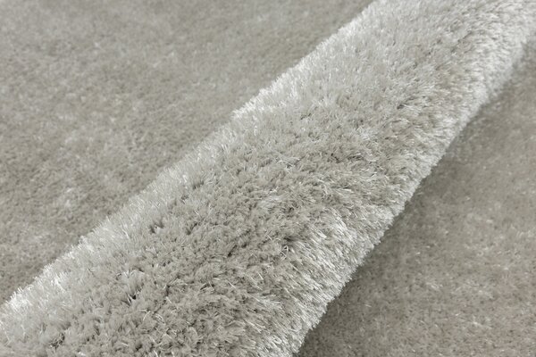 Kobercový ráj Kusový luxusní koberec Shaggy Silky 72 Šedý Stříbrný Rozměr: 100x150 cm