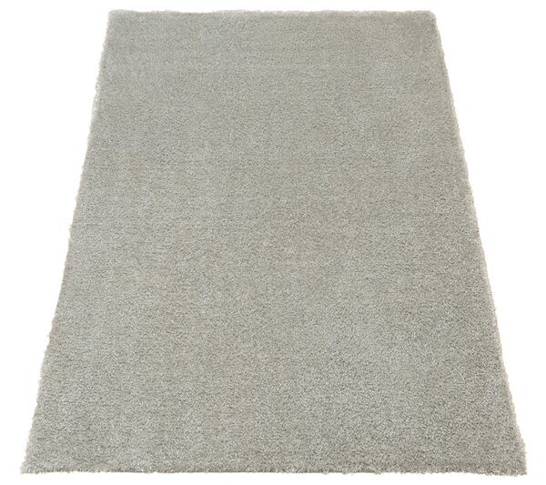 Kobercový ráj Kusový luxusní koberec Shaggy Silky 72 Šedý Stříbrný Rozměr: 100x150 cm