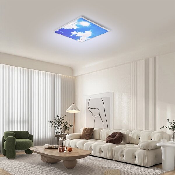 Brilagi - LED Stropní svítidlo SLIMFRAME SKY LED/58W/230V 60x60 cm stříbrná/modrá