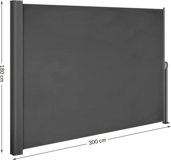 Boční markýza NOSARA na terasu, 180x300cm antracitová Casaria