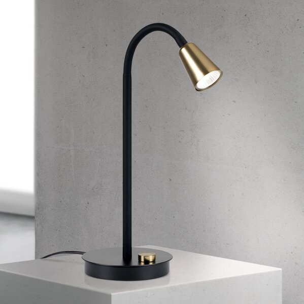 Orion - Stmívatelná flexibilní stolní lampa DOTTY 1xGU10/10W/230V černá/mosaz