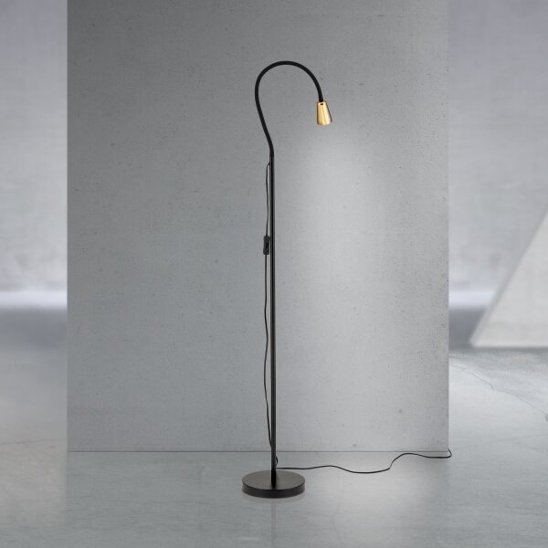 Orion - Flexibilní stojací lampa DOTTY 1xGU10/10W/230V černá/mosaz