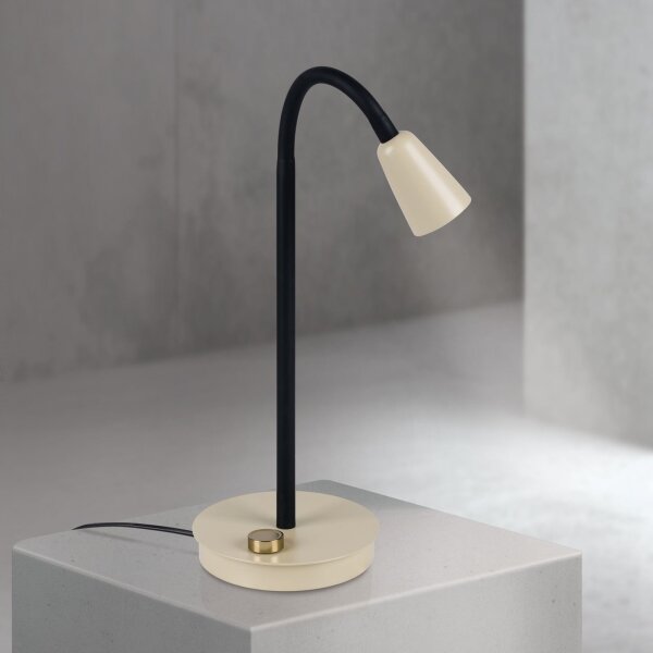 Orion - Stmívatelná flexibilní stolní lampa DOTTY 1xGU10/10W/230V béžová/černá