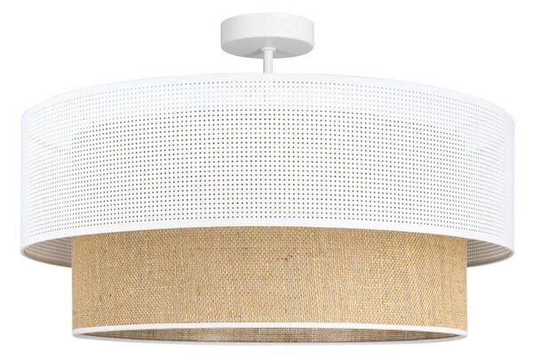 Přisazený lustr BORHO 1xE27/60W/230V pr. 40 cm bílá/juta