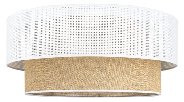 Stropní svítidlo BORHO 1xE27/60W/230V pr. 40 cm bílá/juta