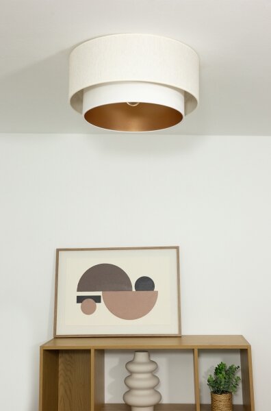 Stropní svítidlo NATIA 1xE27/60W/230V pr. 45 cm bílá