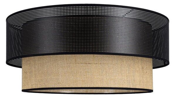 Stropní svítidlo BORHO 1xE27/60W/230V pr. 40 cm černá/juta
