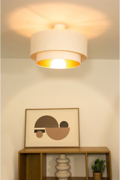 Přisazený lustr NATIA 1xE27/60W/230V pr. 45 cm bílá