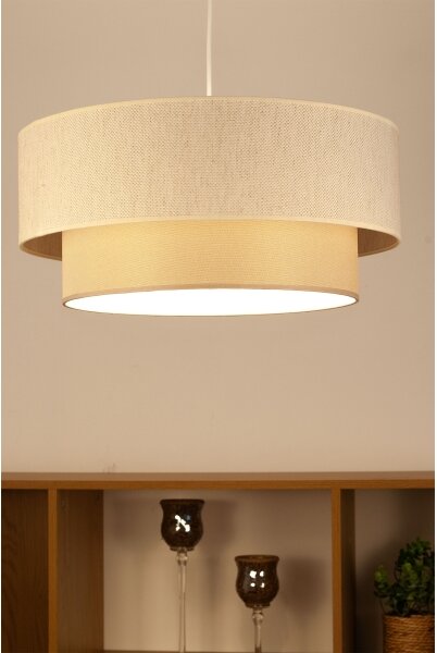 Lustr na lanku NATIA 1xE27/60W/230V pr. 45 cm krémová
