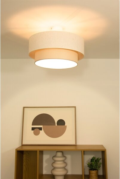 Přisazený lustr NATIA 1xE27/60W/230V pr. 45 cm krémová