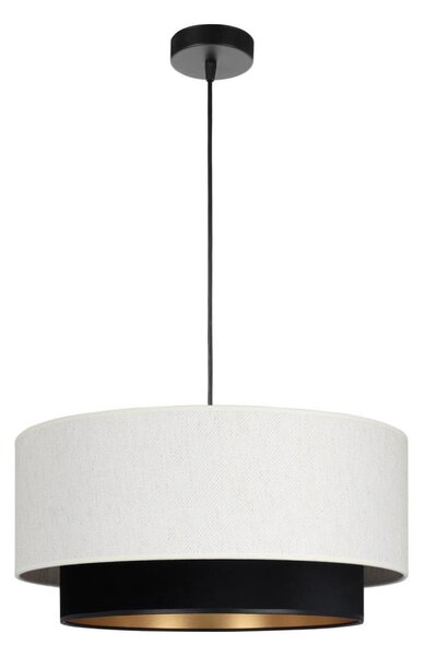 Lustr na lanku NATIA 1xE27/60W/230V pr. 45 cm bílá/černá