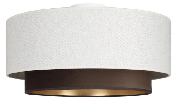 Stropní svítidlo NATIA 1xE27/60W/230V pr. 45 cm bílá/hnědá
