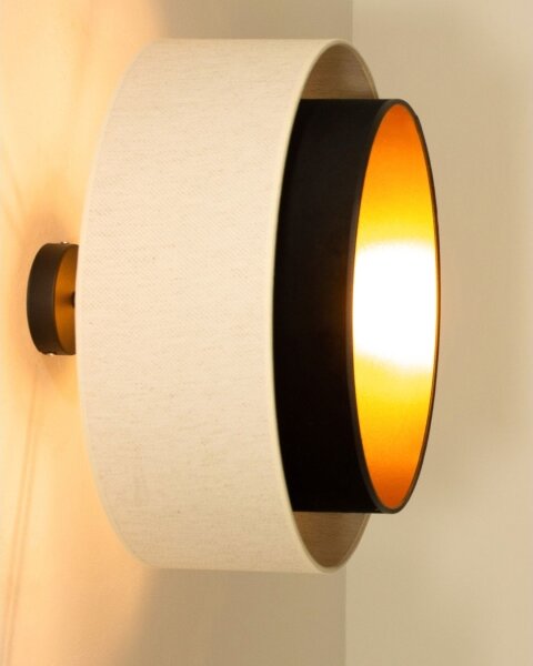 Přisazený lustr NATIA 1xE27/60W/230V pr. 45 cm bílá/černá