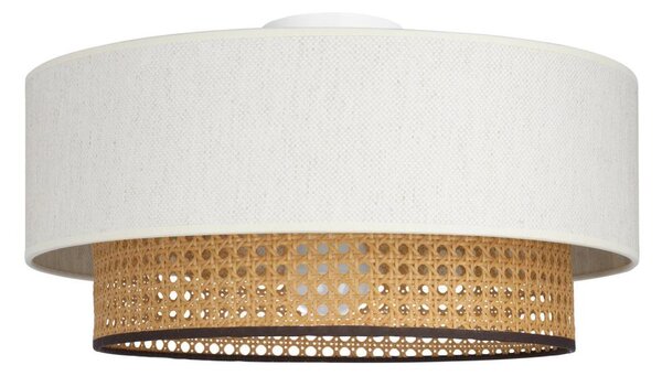 Stropní svítidlo NATIA 1xE27/60W/230V pr. 45 cm bílá/hnědá
