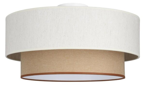 Stropní svítidlo NATIA 1xE27/60W/230V pr. 45 cm bílá/hnědá