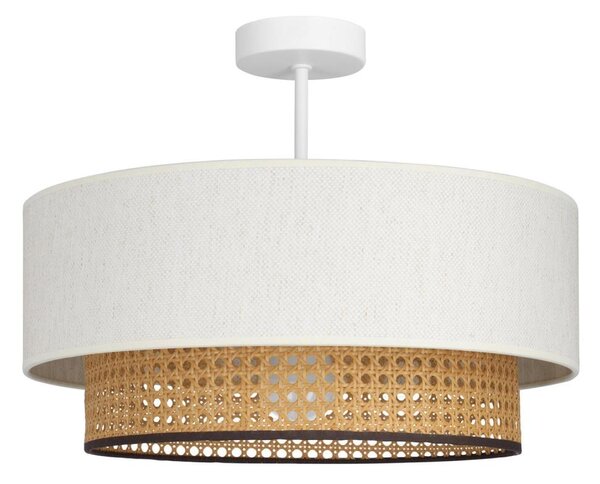 Přisazený lustr NATIA 1xE27/60W/230V pr. 45 cm bílá/hnědá