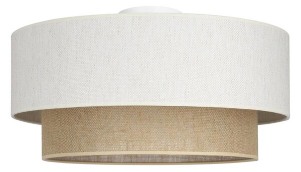 Stropní svítidlo NATIA 1xE27/60W/230V pr. 45 cm bílá/hnědá