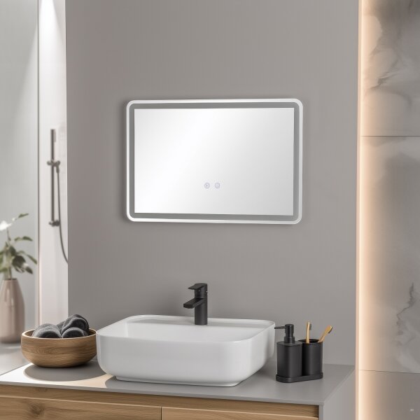 Brilagi - LED Stm. koup. vyhř. zrcadlo s pods. BELLA LED/12W/230V 40x60 cm IP44