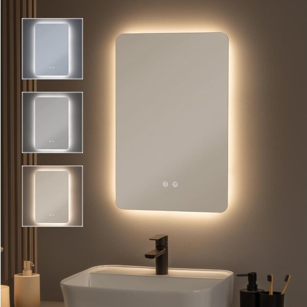 Brilagi - LED Stm. koup. vyhř. zrcadlo s pods. DIANA LED/13W/230V 60x40 cm IP44