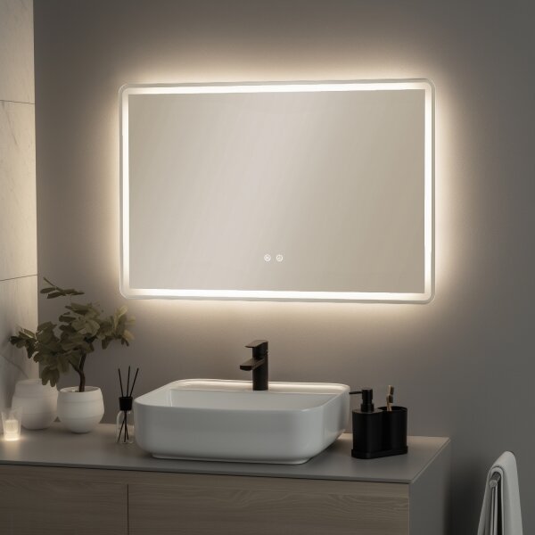 Brilagi - LED Stm. koup. vyhř. zrcadlo s pods. BELLA LED/19W/230V 60x90 cm IP44
