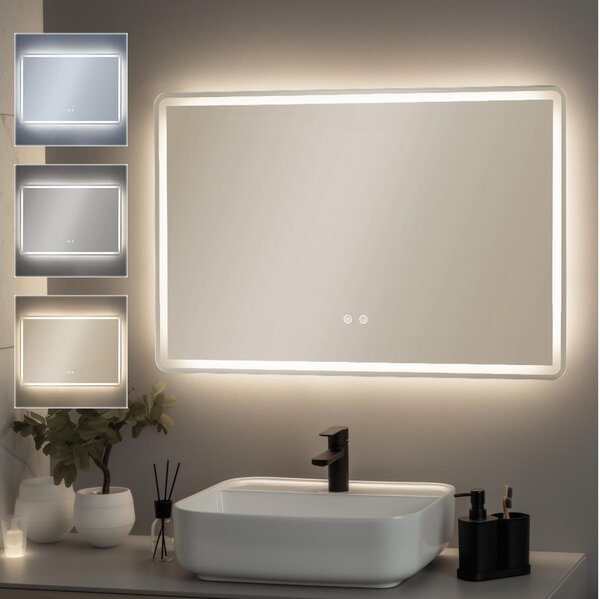 Brilagi - LED Stm. koup. vyhř. zrcadlo s pods. BELLA LED/19W/230V 60x90 cm IP44