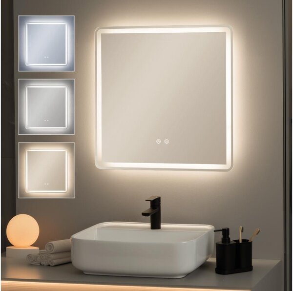 Brilagi - LED Stm. koup. vyhř. zrcadlo s pods. BELLA LED/16W/230V 60x60 cm IP44