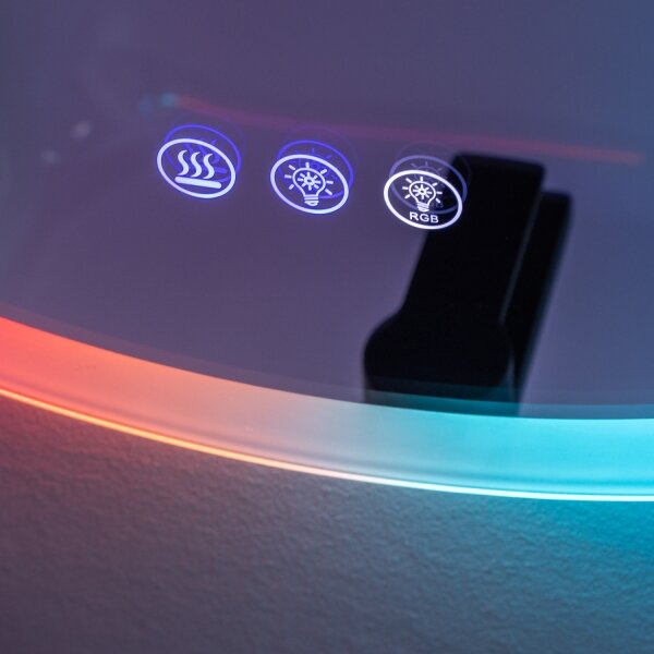 Brilagi-LED RGBW Stm. vyhř. zrcadlo s pods. CLARA PRO LED/18W/230V pr.60 cm IP44