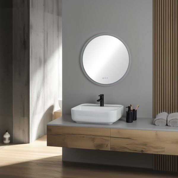 Brilagi-LED RGBW Stm. vyhř. zrcadlo s pods. CLARA PRO LED/18W/230V pr.60 cm IP44