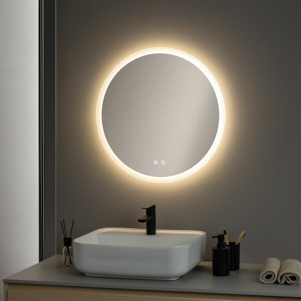 Brilagi - LED Stm. vyhř. zrcadlo s pods. CLARA ECO LED/12W/230V pr. 60 cm IP44