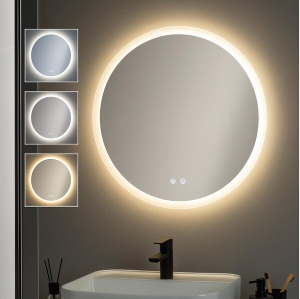 Brilagi - LED Stm. vyhř. zrcadlo s pods. CLARA ECO LED/12W/230V pr. 60 cm IP44