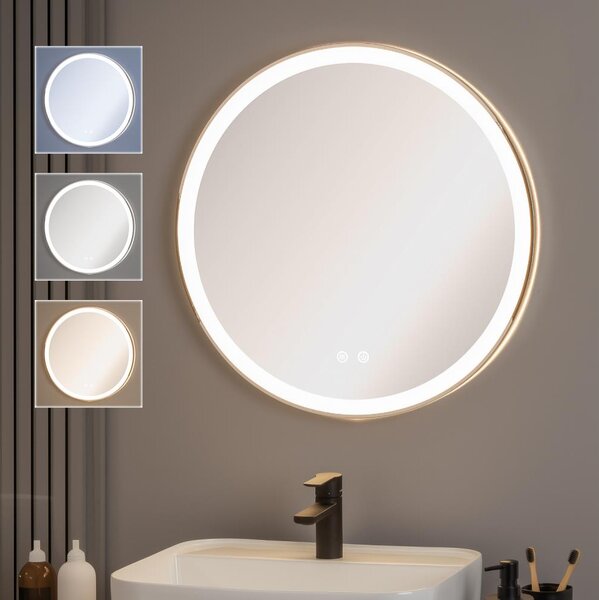 Brilagi-LED Stm. vyhř. zrcadlo s pods. ALU PRO LED/18W/230V pr.60 cm IP44 l. ch