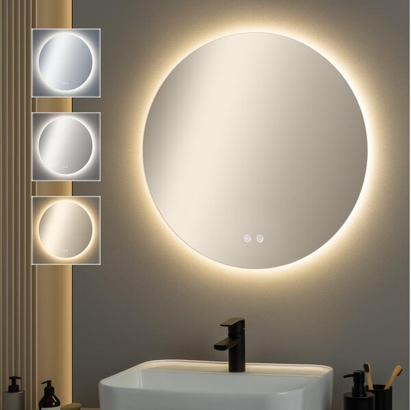 Brilagi - LED Stm. vyhř. zrcadlo s pods. DEMI ECO LED/12W/230V pr. 60 cm IP44