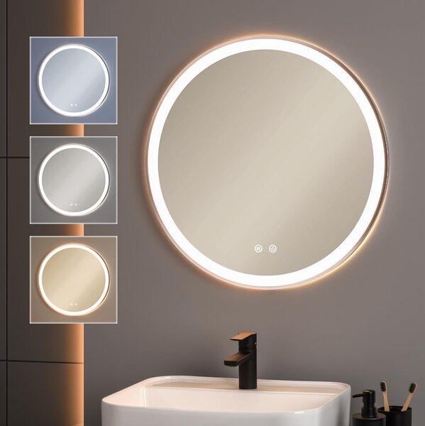 Brilagi-LED Stm. vyhř. zrcadlo s pods. ALU PRO LED/18W/230V pr.60 cm IP44 m. ch