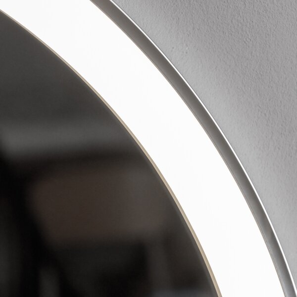 Brilagi-LED Stm. vyhř. zrcadlo s pods. ALU PRO LED/18W/230V pr.60 cm IP44 l. ch