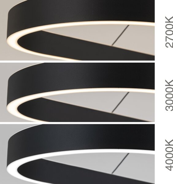 Orion - LED Lustr na lanku CARRARA LED/80W/230V 2700/3000/4000K černá