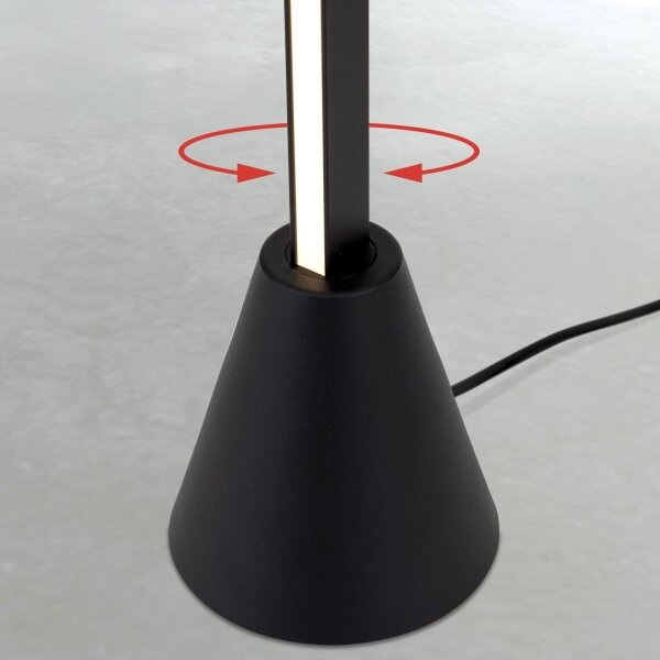 Orion- LED Stmívatelná stojací lampa se senzorem pohybu SOJIE LED/26W/230V černá