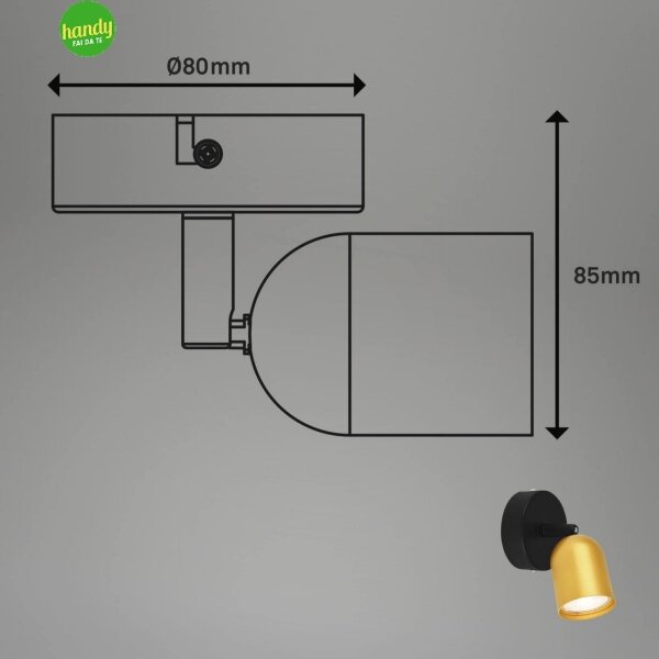 Briloner 2145-017 - Nástěnné bodové svítidlo 1xGU10/9W/230V