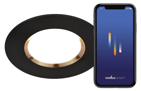 Nordlux Stmívatelná bodovka Dorado ovládaná přes Bluetooth, IP65 Barva: Nikl