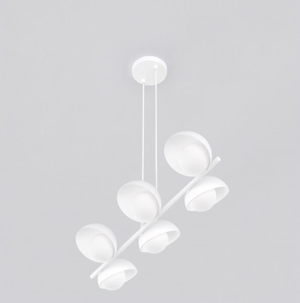 Lustr na lanku BOOM 6xG9/8W/230V bílá